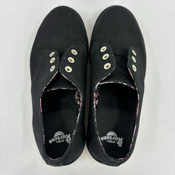 Dr Martens Pierce Canvas Oxford Sneakers Women's Size 9 Black NO LACES - Picture 2 of 8
